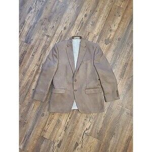 Ralph Lauren Jacket Men’s 40R Brown Faux Suede Leather Sport Coat Suit Blazer
